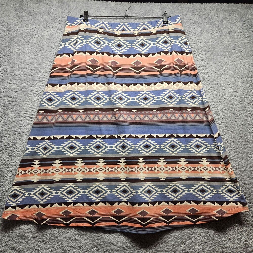 Blair Womens Southwestern Skirt Size Petite Large Knee Length Western Tribal
